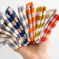 Sophie Home Reusable Cotton Knit Striped Washcloths