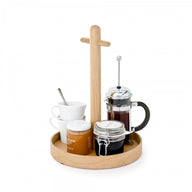 Cook House Round Condiment Tray in Natural Oak by Wireworks